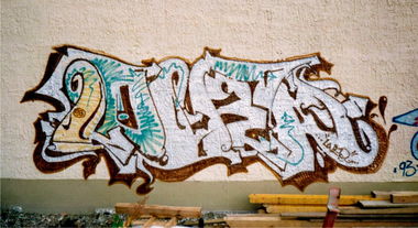 Graffiti Wall - Photo by ALLESdrehtSICH - LOVER, Berlin (1993)