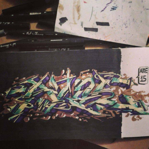 Graffiti Sketch in Saint Petersburg - Photo by ALOE_FIFTEEN - Aloe (2013)