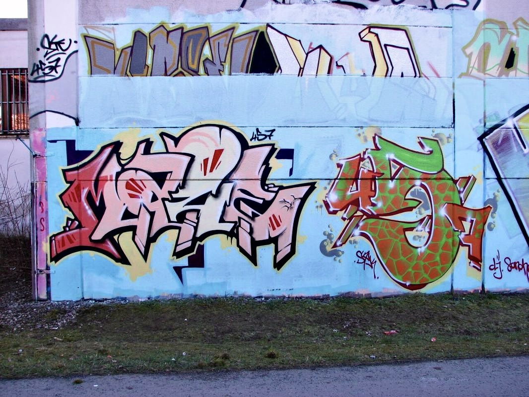 Graffiti Wall in Bayreuth - Photo by AMIDNIGHT - Bayreuth, Mase, 457