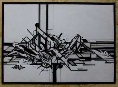 Graffiti Sketch in Ekaterinburg - Photo by AREA