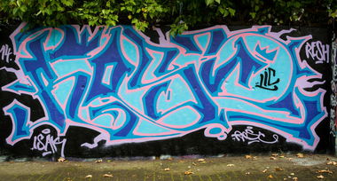 Graffiti Wall - Photo by AROK - ROSE, L.I.C, ISAK (2014)