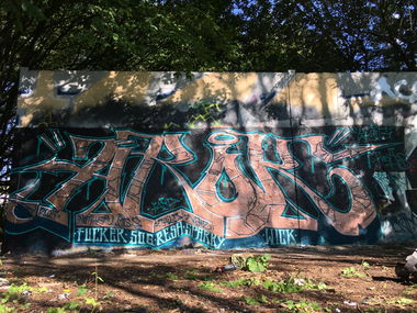 Graffiti Wall - Photo by AROK - aroksogfuckerreshwickmotherlesschildfacdfuchznaisnash2017 (2017)