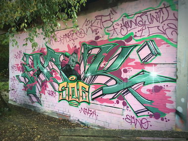 Graffiti Wall - Photo by AROK - SOG, FUCKER, EANO (2016)
