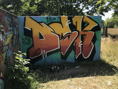 Graffiti Wall in Dresden - Photo by AROKDSK (2017)