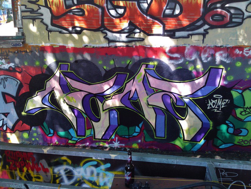 Graffiti Wall in Dresden - Photo by ARTHOOLIGAN - AZME, KGB, TRK (2013)