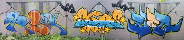 Graffiti Wall in Chemnitz - Photo by ARTHOOLIGAN - ICFB, UWAX, IRSCK (2013)