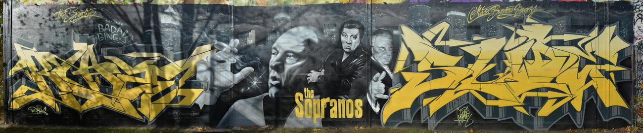 Graffiti Wall in Dresden - Photo by ARTHOOLIGAN - BANDITS, IAC, MACIA (2013)