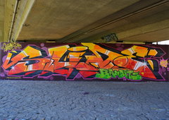 Graffiti Wall in Dresden - Photo by ARTHOOLIGAN - BANDITS, IAC, 913 (2013)