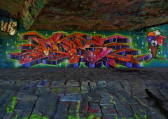 Graffiti Wall in Dresden - Photo by ARTHOOLIGAN - BANDITS, IAC, CME (2014)