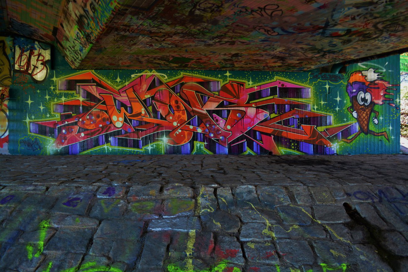 Graffiti Wall in Dresden - Photo by ARTHOOLIGAN - BANDITS, IAC, CME (2014)