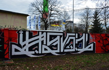 Graffiti Wall in Chemnitz - Photo by ARTHOOLIGAN - 9MM, 360° (2014)