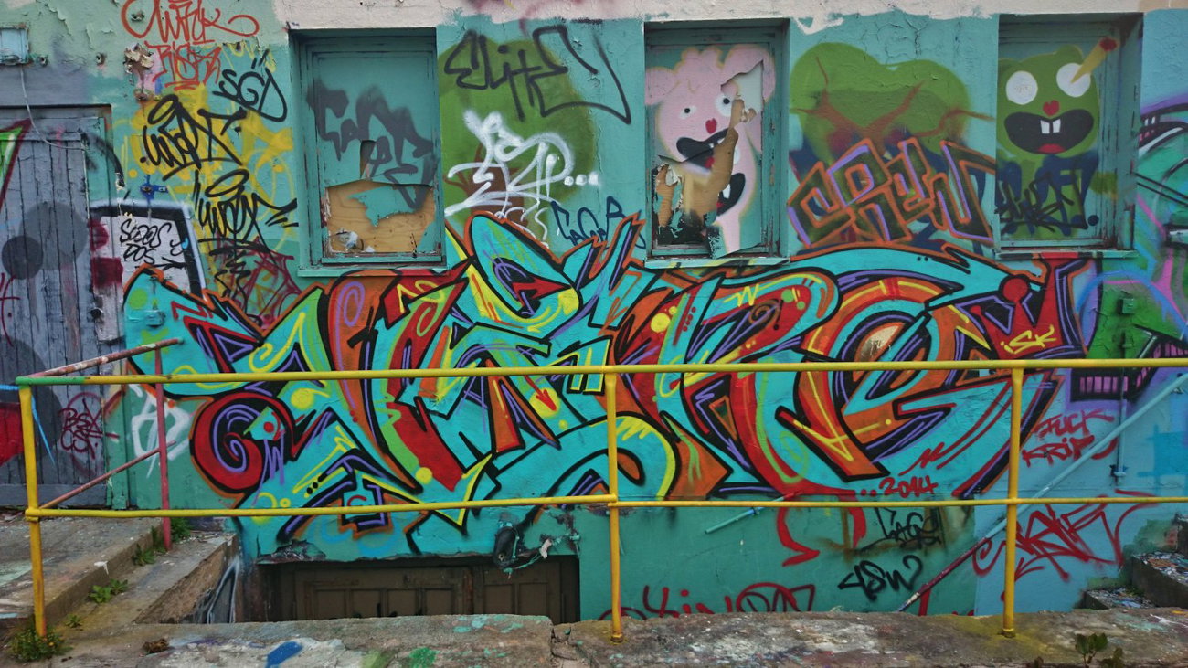 Graffiti Wall in Chemnitz - Photo by ARTHOOLIGAN - MCD, HAMAS, RKE (2014)