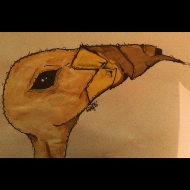 Graffiti Sketch - Photo by ARWEK - bak, bird (2014)