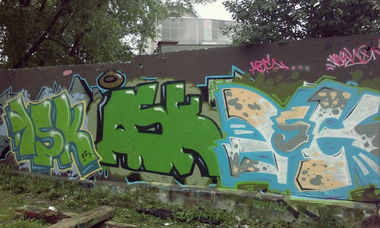 Graffiti Wall in Minsk - Photo by ASK - naske, jesk, bekon (2013)