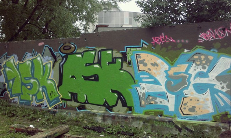 Graffiti Wall in Minsk - Photo by ASK - naske, jesk, bekon (2013)