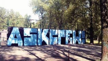 Graffiti Bombing in Minsk - Photo by ASK - jesk, naske, bekon (2013)