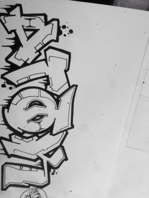 Graffiti Sketch in School  - Photo by ATOK261 (2015)