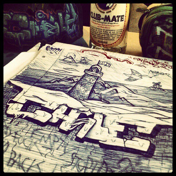 Graffiti Sketch in Neubrandenburg - Photo by ATS_KORUScrew