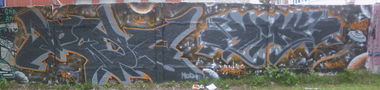 Graffiti Wall in Neubrandenburg - Photo by ATS_KORUScrew - modra, kaim, miak