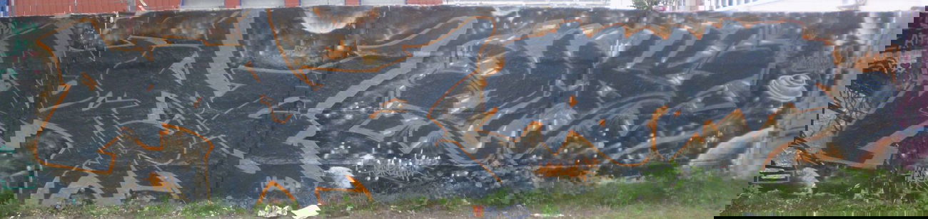 Graffiti Wall in Neubrandenburg - Photo by ATS_KORUScrew - modra, kaim, miak