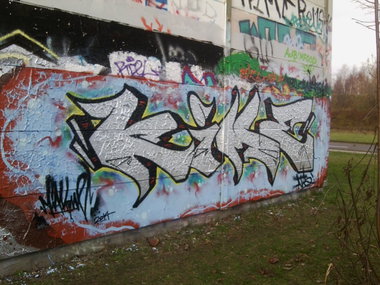 Graffiti Wall in Rostock - Photo by ATS_KORUScrew - kime, kaim, ats (2014)