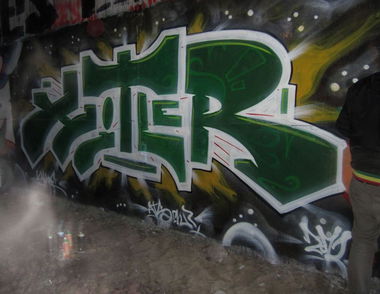 Graffiti Wall in Neubrandenburg - Photo by ATS_KORUScrew - hitler, ats, krs (2012)