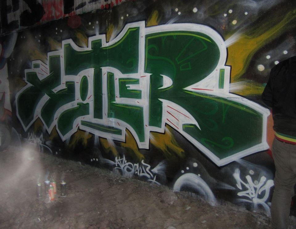 Graffiti Wall in Neubrandenburg - Photo by ATS_KORUScrew - hitler, ats, krs (2012)