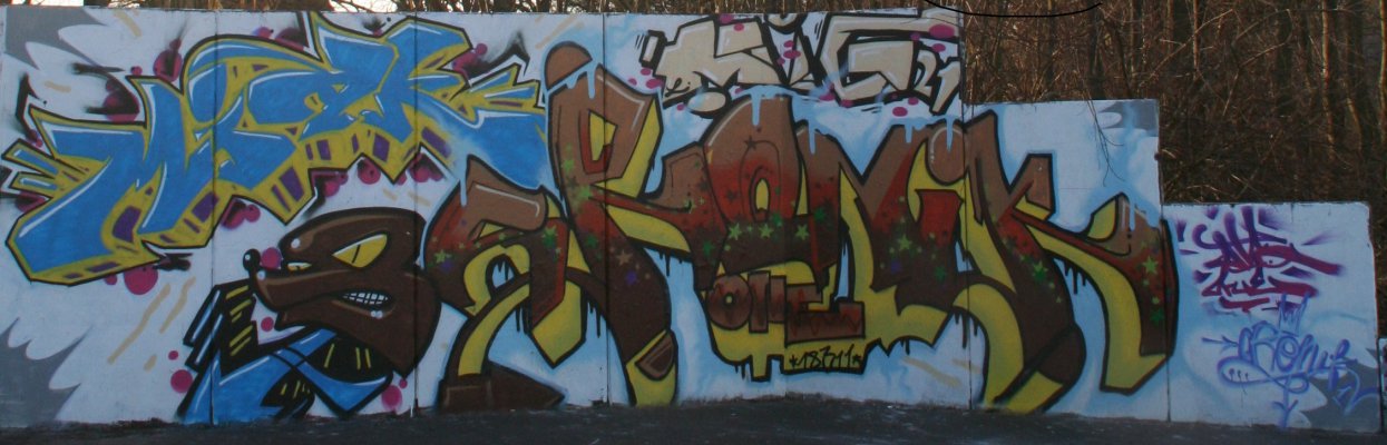 Graffiti Wall in Rostock - Photo by ATS_KORUScrew - miak, kaim, kime (2014)