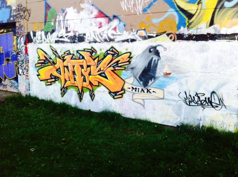 Graffiti Wall in Rostock - Photo by ATS_KORUScrew - antis, ats, krs (2014)