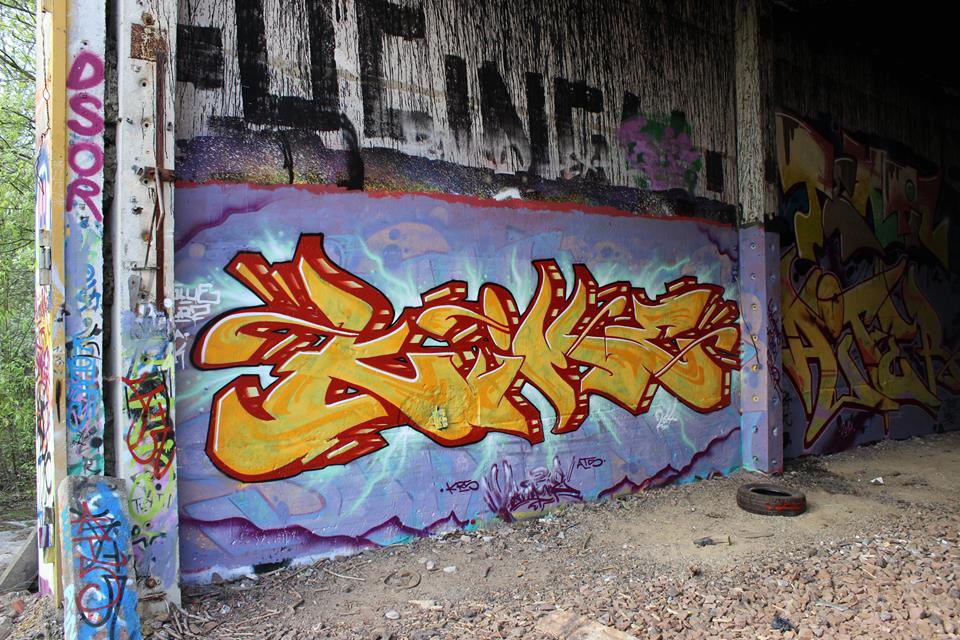 Graffiti Wall in Rostock - Photo by ATS_KORUScrew (2014)