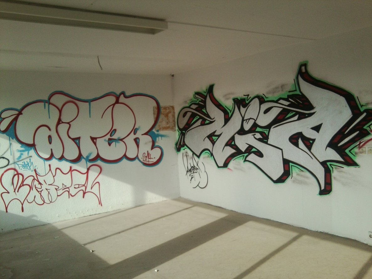 Graffiti Bombing in Neubrandenburg - Photo by ATS_KORUScrew - aiter, mia, miak