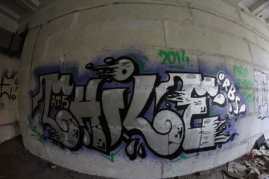 Graffiti Wall in Neubrandenburg - Photo by ATS_KORUScrew - Chile, ats, krs (2014)