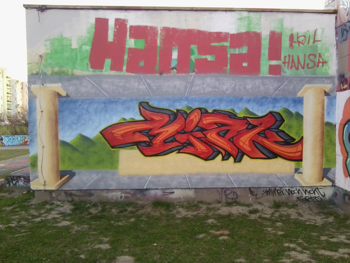Graffiti Wall in Ortsamt West - Photo by ATS_KORUScrew - miak, kaim, ats (2015)