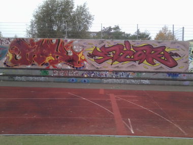 Graffiti Wall in Rostock - Photo by ATS_KORUScrew - phok, miak (2015)