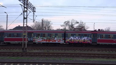 Graffiti Train in Poland - Photo by AWNcrew - Snak, AWN, Coine