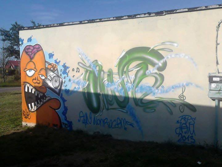 Graffiti Bombing in Pisz - Photo by AWNcrew - AWN, POFS (2013)