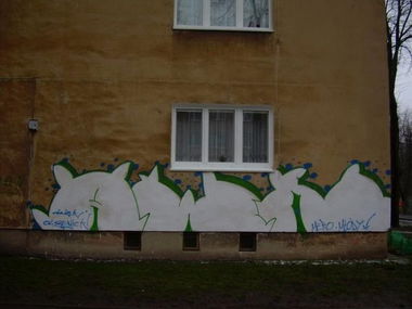 Graffiti Bombing in Inowroclaw - Photo by AWNcrew - Mero, M?ody, AWN (2006)