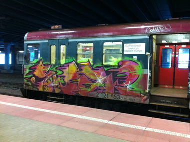 Graffiti Train in Poznan - Photo by AWNcrew - Snak, AWN (2013)