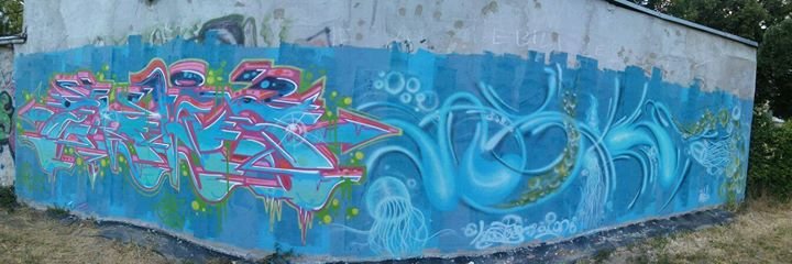 Graffiti Wall in Inowroclaw - Photo by AWNcrew - Snek_Haster, AWN (2014)