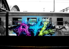 Graffiti Train - Photo by AYU - rtl, crazy, Aiuto
