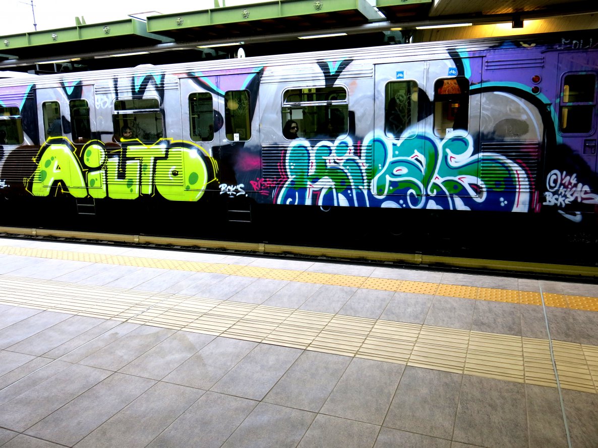 Graffiti Train - Photo by AYU - Aiuto, ayuto, panel