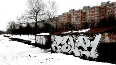 Graffiti Bombing in Orel - Photo by Able