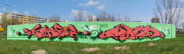 Graffiti Wall in Frankfurt (Oder) - Photo by Abow - abow, woba, spoare153