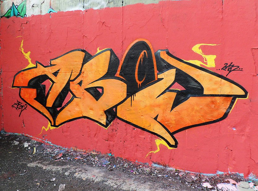 Graffiti Wall in Berlin - Photo by Abow - abow, woba (2013)