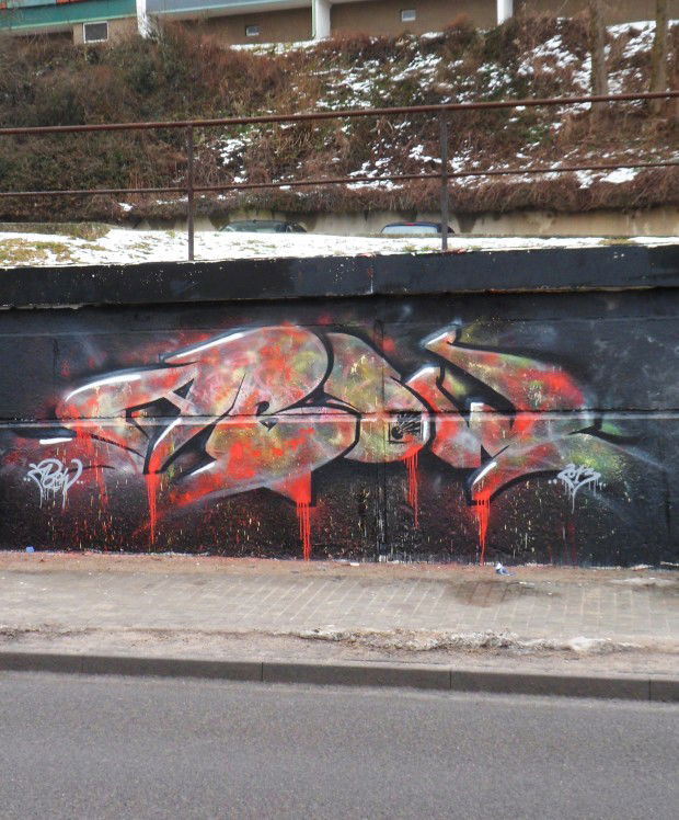 Graffiti Wall in Frankfurt (Oder) - Photo by Abow - abow, woba (2013)