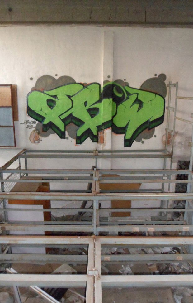 Graffiti Wall in Frankfurt (Oder) - Photo by Abow - abow, woba (2013)