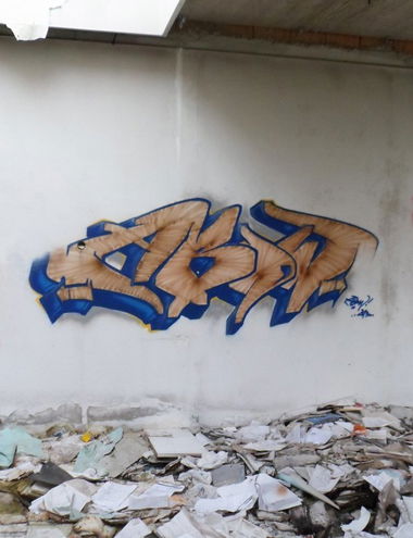 Graffiti Wall in Frankfurt (Oder) - Photo by Abow - abow, woba (2013)