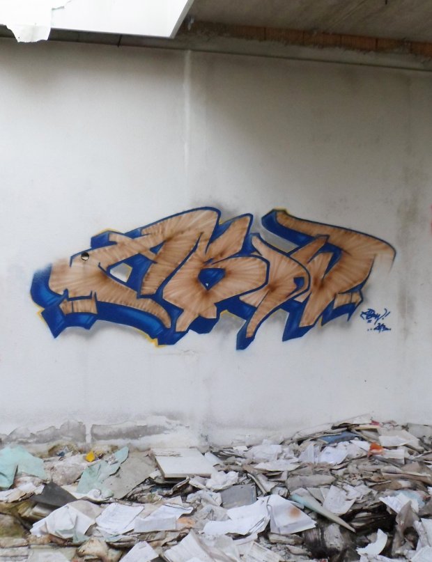 Graffiti Wall in Frankfurt (Oder) - Photo by Abow - abow, woba (2013)