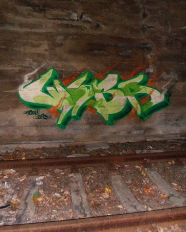 Graffiti Bombing in Frankfurt (Oder) - Photo by Abow - woba, abow (2013)