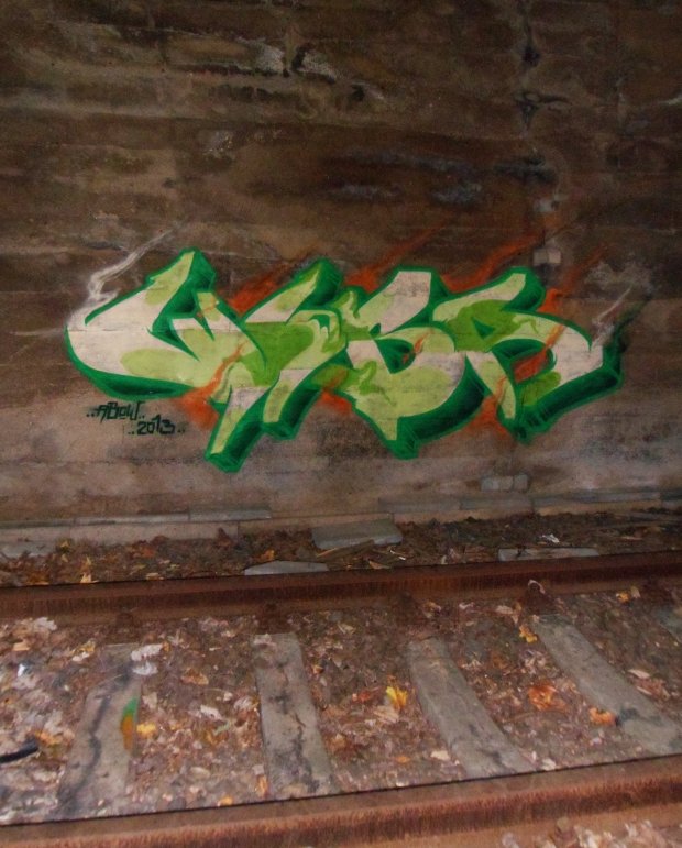 Graffiti Bombing in Frankfurt (Oder) - Photo by Abow - woba, abow (2013)